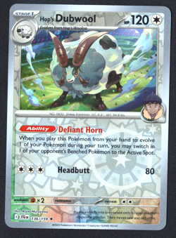 Hop's Dubwool 136/159 | Sv: Journey Together | REVERSE HOLO | Pokemon (NM) - Image 1