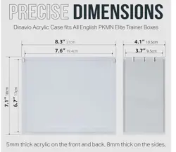 POKEMON ETB MAGNETIC ACRYLIC DISPLAY CASE - ELITE TRAINER BOX ONLY! Durable! - Image 3