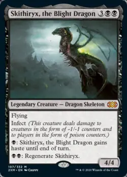 NM M - Skithiryx, the Blight Dragon: Double Masters - Image 1