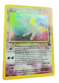 Pokemon TCG Holographic Mew Black Star Promo #9 Card WOTC 1999-2000 Vintage - Image 3
