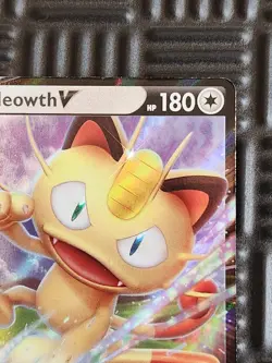 Pokemon Sword & Shield Promo Card Meowth V #SWSH004 LP - Image 4
