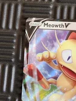 Pokemon Sword & Shield Promo Card Meowth V #SWSH004 LP - Image 5