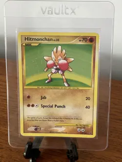 Hitmonchan 129/127 Platinum Base Set Secret Rare Holo Pokemon Card from 2009 - Image 3