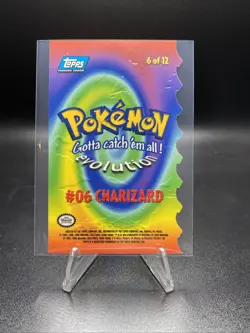 Charizard 6 of 12 Topps Die Cut Movie Edition Blue Logo Pokemon Card LP - Image 2