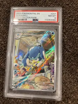2023 Pokemon Pal En Quaxwell Illustration Rare Card 207/193 PSA 8 NM-MT - Image 1