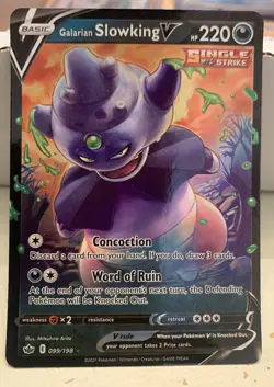 Galarian Slowking V Pokemon Chilling Reign Card 099/198 Mint Condition - Image 1