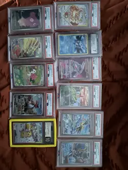 Pokemon Top Loader Binder! W/ 11 Slabs And Tons Of Cards. PSA / CGC WOTC & MOD - Image 1