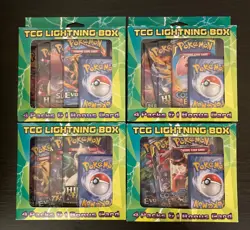 Pokemon TCG Lightning Set Booster 4 Packs 1 Bonus Card Coin NEW SEALED Lot Of 4 - Image 1