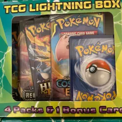 Pokemon TCG Lightning Set Booster 4 Packs 1 Bonus Card Coin NEW SEALED Lot Of 4 - Image 3