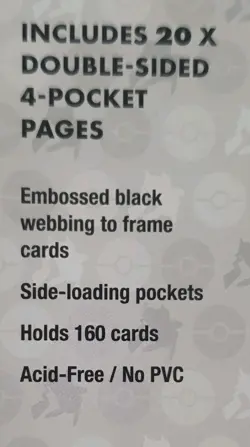 Ultra Pro Premium Snap Binder Red Pokemon TCG A5 4 POCKETS Holds 160 Cards - Image 5