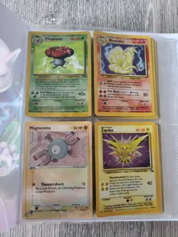 WOTC 1999 Holo Rare Pokemon Card Bundle Base Set Jungle Fossil Binder INCLUDED - Image 1