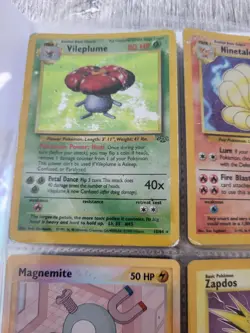 WOTC 1999 Holo Rare Pokemon Card Bundle Base Set Jungle Fossil Binder INCLUDED - Image 5