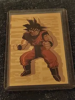 RARE MISPRINT! 1999 FUNimation Dragon Ball Z DBZ Card G-2 Son Goku Gold Foil - Image 2
