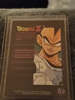 RARE MISPRINT! 1999 FUNimation Dragon Ball Z DBZ Card G-2 Son Goku Gold Foil - Image 3