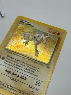 (Unlimited) Pokemon HITMONLEE Card FOSSIL Set 7/62 Holo Rare - Image 2