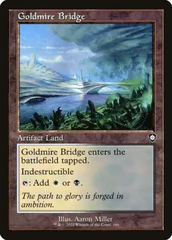 x4 NM (Playset) Retro Goldmire Bridge, MTG, The Brothers' War, Magic, 186 - Image 1