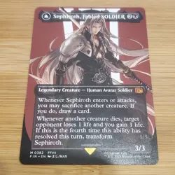 1x Sephiroth, Fabled SOLDIER, Borderless Art 0382, Final Fantasy, MTG NM - Image 1