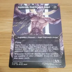 1x Sephiroth, Fabled SOLDIER, Borderless Art 0382, Final Fantasy, MTG NM - Image 2