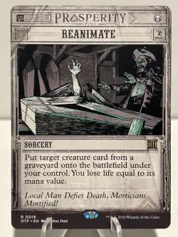 Reanimate 18 R Outlaws of Thunder Junction: Breaking News Near Mint MTG - Image 1