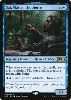 Sai, Master Thopterist - Core Set 2019 (M19) - NM - Magic The Gathering MTG - Image 1