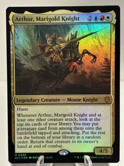 Arthur, Marigold Knight 5 M Commander: Bloomburrow FOIL NM MTG - Image 1