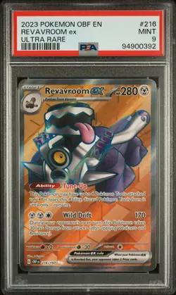 Pokemon TCG Revavroom ex Sv03: Obsidian Flames 216/197 Holo Ultra Rare PSA 9 - Image 1