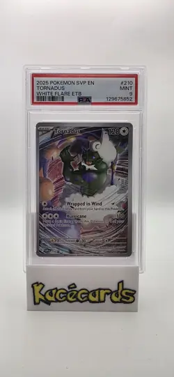 2025 Pokemon SVP EN Tornadus White Flare ETB Promo PSA 9 - Image 1