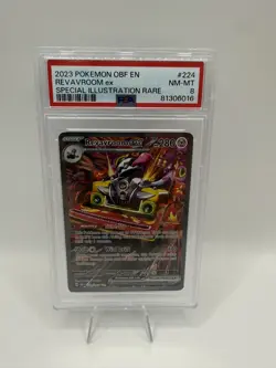 PSA 8 Near Mint-Mint Revaroom ex SIR 224/197 2023 S&V Obsidian Flames Pokemon - Image 1