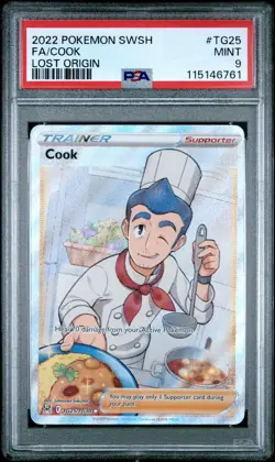 PSA 9 2022 POKEMON SWORD & SHIELD LOST ORIGIN #TG25 FA/COOK LOST ORIGIN ENGLISH - Image 1