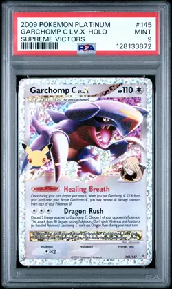 2009 POKEMON PLATINUM SUPREME VICTORS #145 GARCHOMP C LV.X-HOLO PSA 9 - Image 1