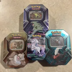 Pokemon TCG Triple Whammy, & Rapidash Galar Power Mini Tin, New, Factory Sealed - Image 1