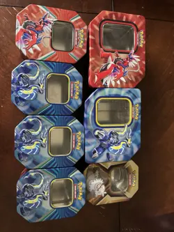 Pokemon TCG Assorted Tins Empty, No Packs - Image 1