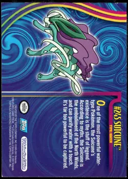 2001 Topps Pokemon Johto League Champions Non Foil #245 Suicune - Image 2