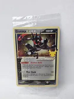 POKEMON CELEBRATIONS GRENINJA GOLD STAR BLACK STAR PROMO SEALED PROMO NICE!!!!!! - Image 1