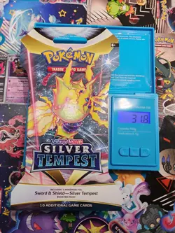 VERY HEAVY!! 🔥 31.8g Sleeved Silver Tempest Pokemon TCG Sealed Booster Pack - Image 1