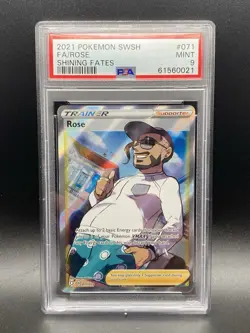 2021 Pokemon SWSH Shining Fates Full Art Rose #071/072 PSA 9 - Image 1