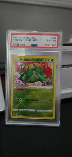 2022 Pokemon Go RADIANT VENUSAUR 004/078 PSA 6 EX-MT - Image 1