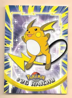#26 RAICHU POKEMON TOPPS 1999 TV ANIMATION EDITION BLACK LABEL #26 - Image 1