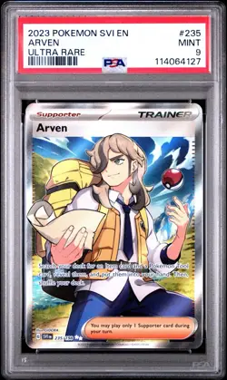 2023 POKEMON SCARLET & VIOLET SVI EN #235 ARVEN ULTRA RARE - PSA 9 MINT - Image 1