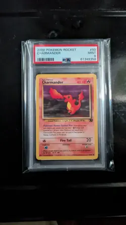 PSA 9 MINT 2000 TEAM ROCKET POKEMON CHARMANDER 50/82 #50 GRADED WOTC TCG - Image 3
