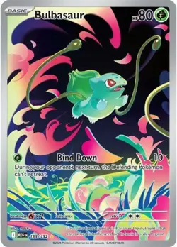 NM-Mint Bulbasaur - 133/132 - Illustration Rare Pokemon Mega Evolution - Base Se - Image 1