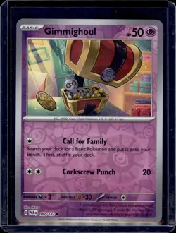 Gimmighoul SV04: Paradox Rift Pokemon #087/182 Reverse Holo NM+ - Image 1