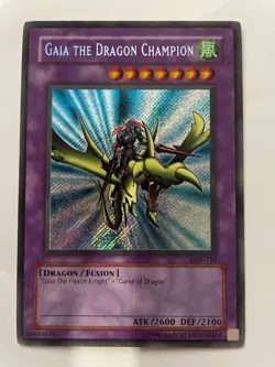 Yugioh TCG - NM - Gaia the Dragon Champion - LOB-125 - Secret Rare - Image 1