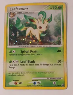 Leafeon Holo Rare Card Majestic Dawn 24/100 LP Pokemon TCG - Image 1
