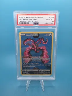 PSA 10 Galarian Moltres SWSH284 SWSH: Sword & Shield Promo Cards Holo - Image 1