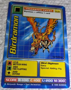 Digimon Cards - 1999 Digi-Battle 1st Edition Birdramon ST-04 - Image 1