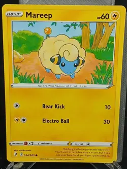 Pokemon Evolving Skies Mareep 054/203 Crimp Error Card - Image 1