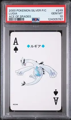PSA 10 GEM MINT 2000 POKEMON SILVER VERSION PLAYING CARDS #249 LUGIA - Image 1