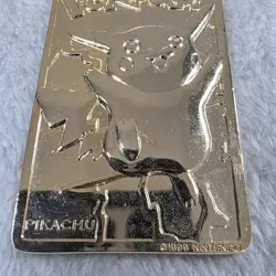 Burger King Pokemon 23k Gold Plated Pikachu #25 Trading Card in Case 1999 - Image 2