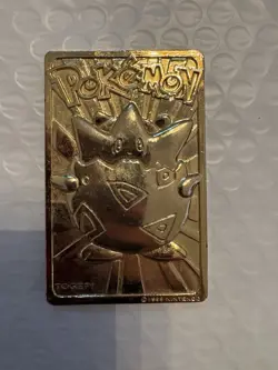 Pokemon 1999 23K Gold Plated Trading Card Burger King Promo Togepi - Image 4